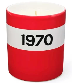 Bougie 1970 Ceramique Rouge