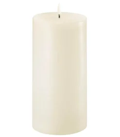 Bougie Led Pillar Ivoire, 10.1 X 25 Cm