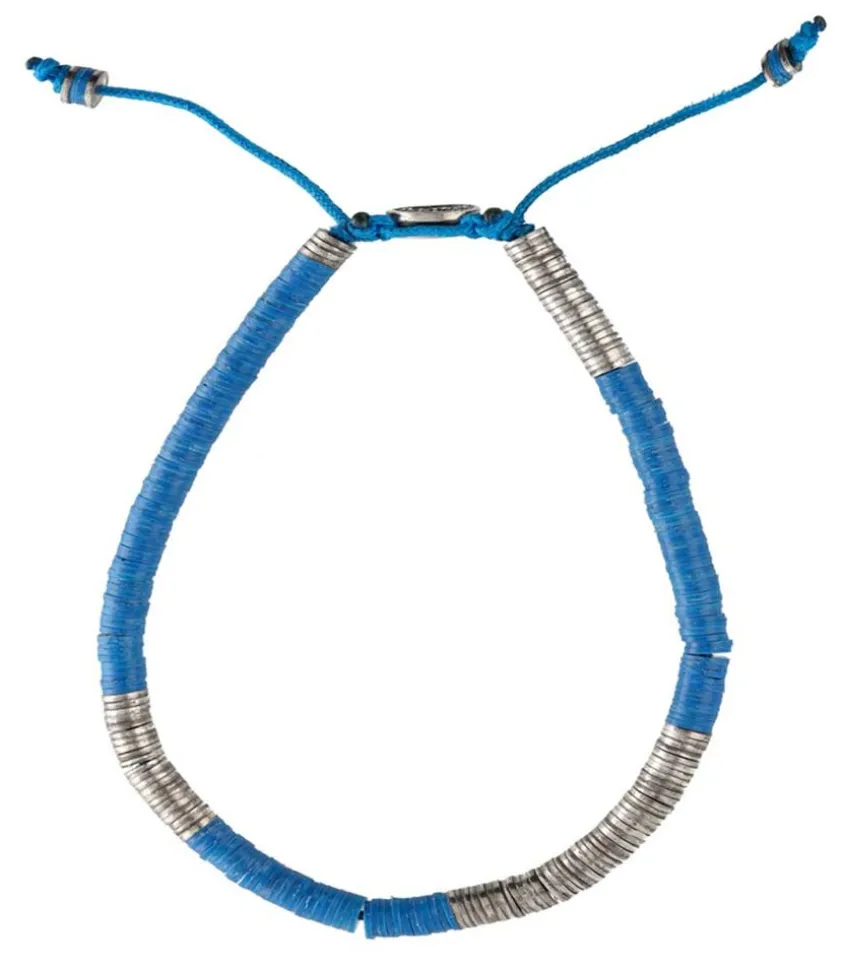 Bracelet Awaso En Perles Africaines Et Argent