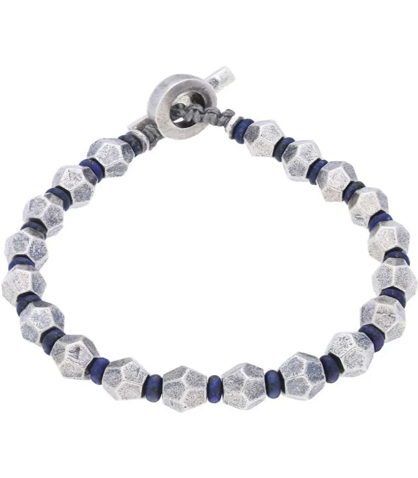 Bracelet Axiom A Perles Geometriques Et Lapislazuli