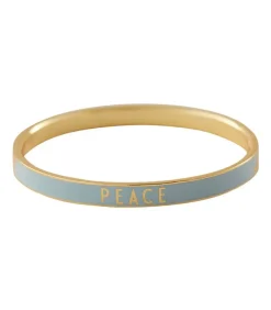 Bracelet Candy Word Peace Light Blue
