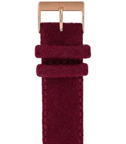 Bracelet De Montre Interchangeable Flanelle Bordeaux/Or Rose