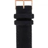 Bracelet De Montre Interchangeable Flanelle Noir/Or Rose