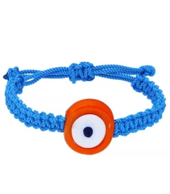 Bracelet Large Tresse A Perle En Verre Evil Eye