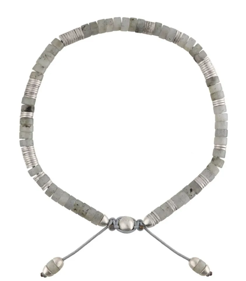 Bracelet Lazuli Argent Et Gemmes Labradorite