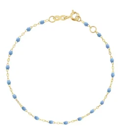 Bracelet Or Jaune Et Perles De Resine