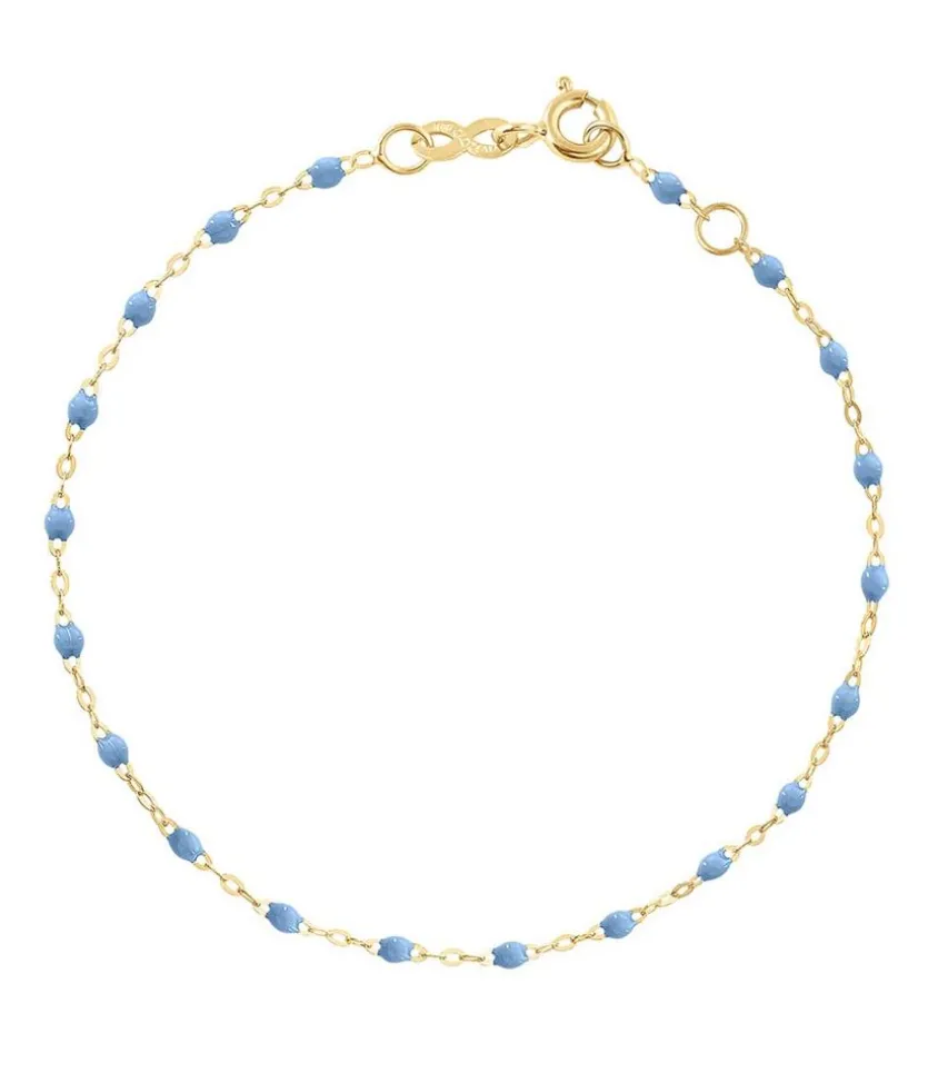 Bracelet Or Jaune Et Perles De Resine