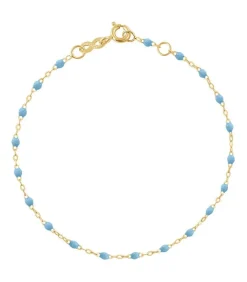 Bracelet Or Jaune Et Perles De Resine