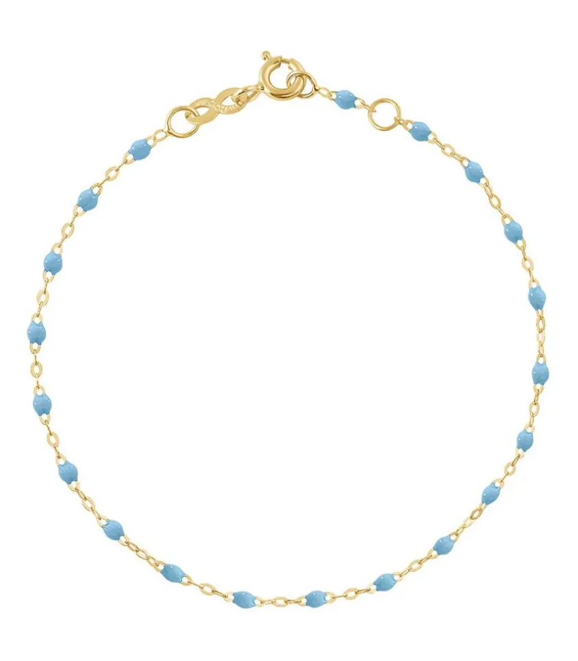 Bracelet Or Jaune Et Perles De Resine