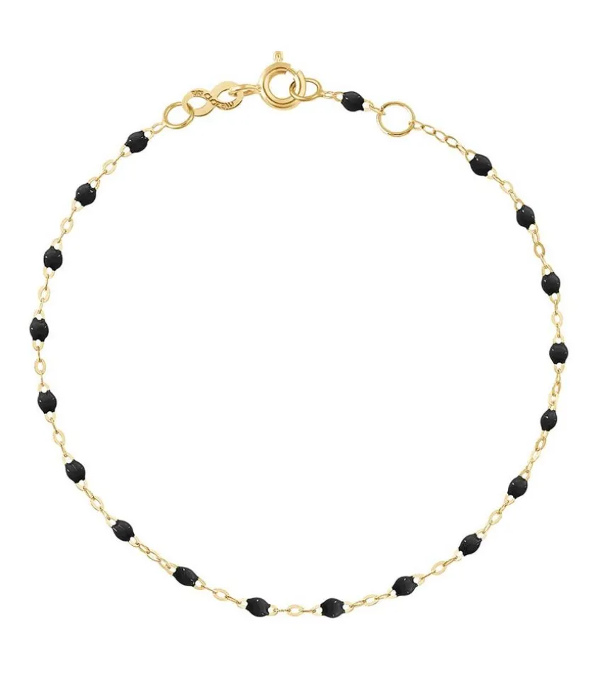 Bracelet Or Jaune Et Perles De Resine