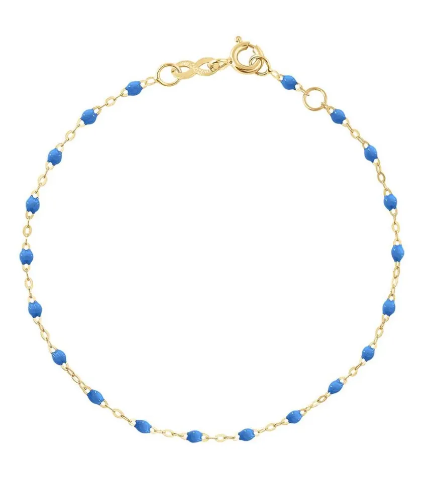 Bracelet Or Jaune Et Perles De Resine