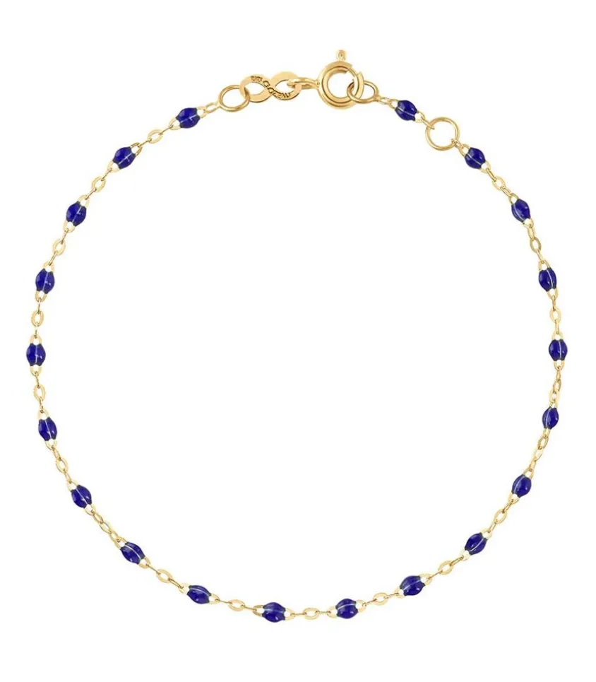 Bracelet Or Jaune Et Perles De Resine