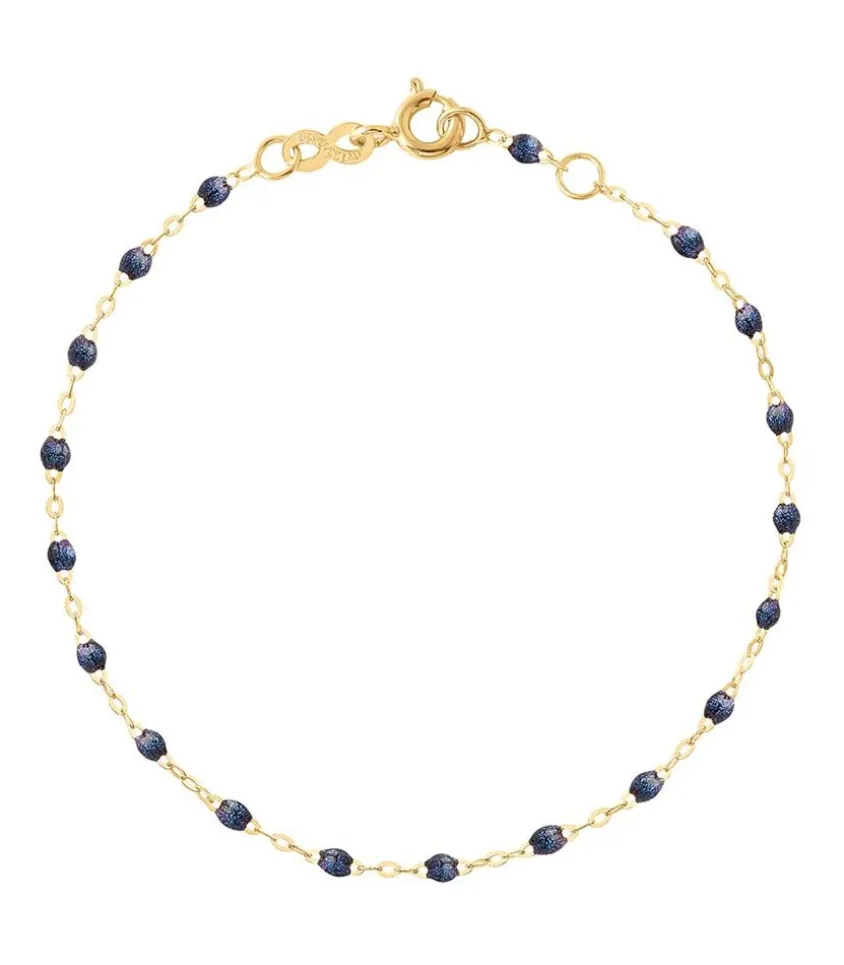 Bracelet Or Jaune Et Perles De Resine