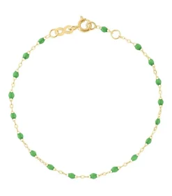 Bracelet Or Jaune Et Perles De Resine