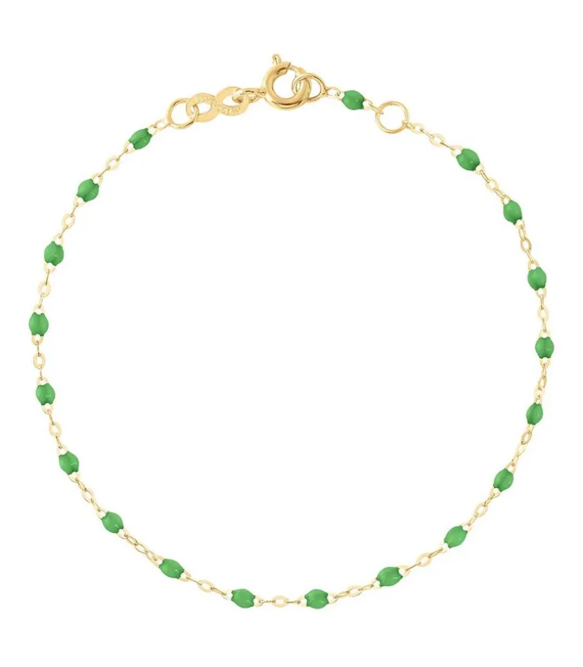 Bracelet Or Jaune Et Perles De Resine