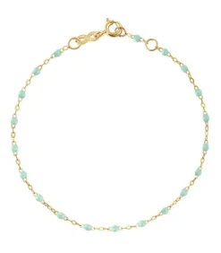 Bracelet Or Jaune Et Perles De Resine