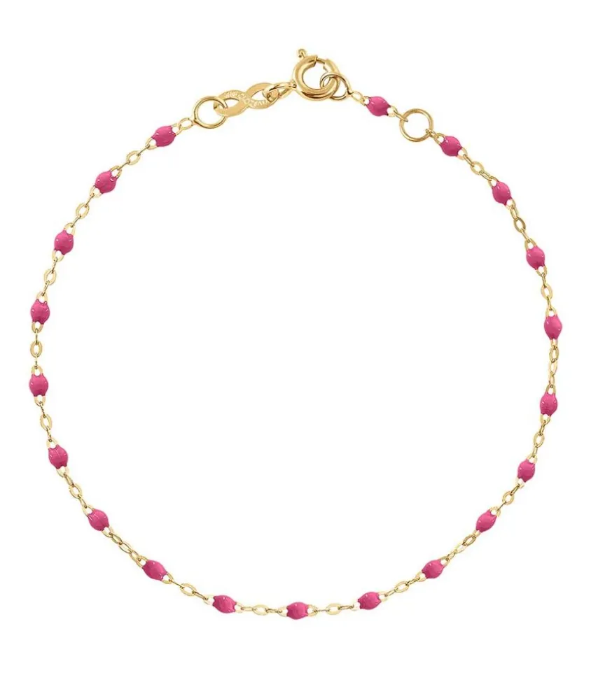 Bracelet Or Jaune Et Perles De Resine