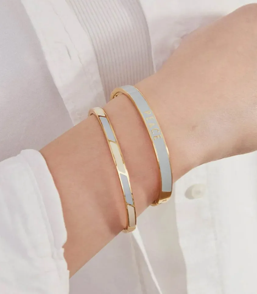 Bracelet Stripes Light Blue White