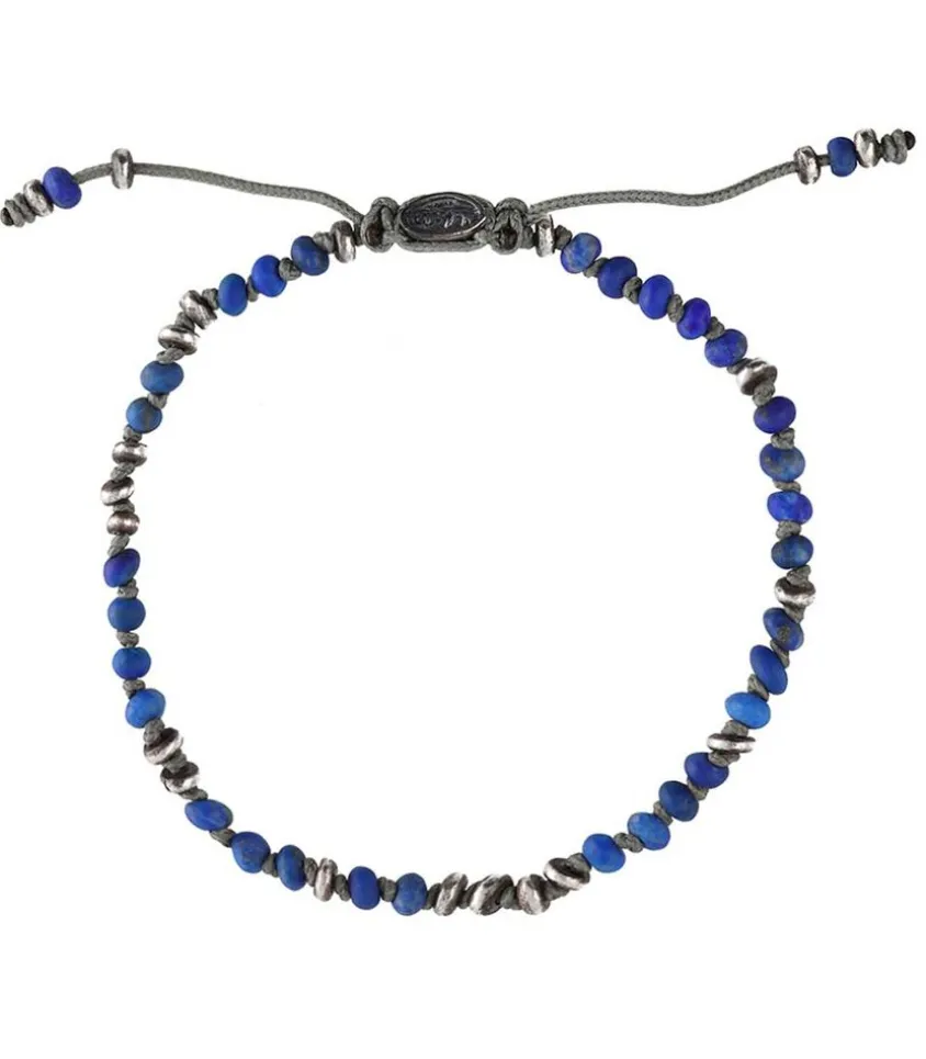 Bracelet Templar Jointed A Perles De Pierres Et D'Argent