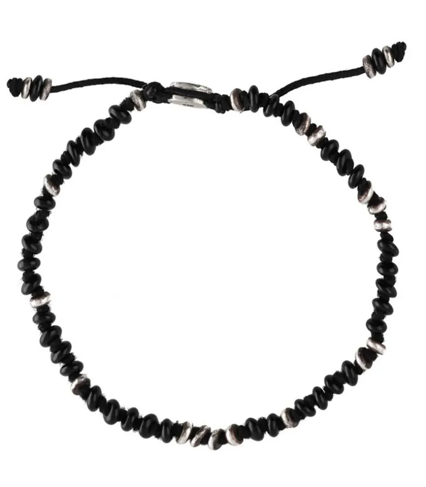 Bracelet Templar Jointed A Perles De Pierres Et D'Argent