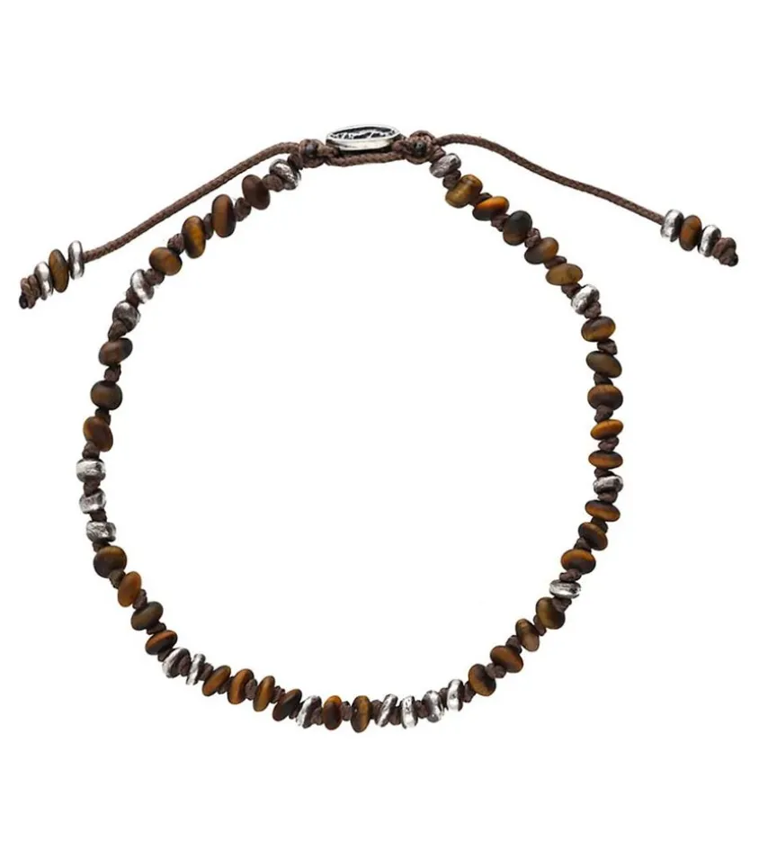 Bracelet Templar Jointed A Perles De Pierres Et D'Argent