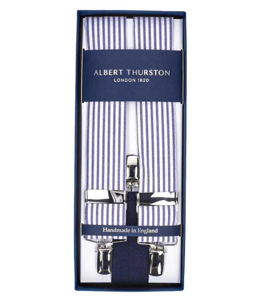 Bretelles Sutting 3 Clip A Rayures Bleu Et Blanche