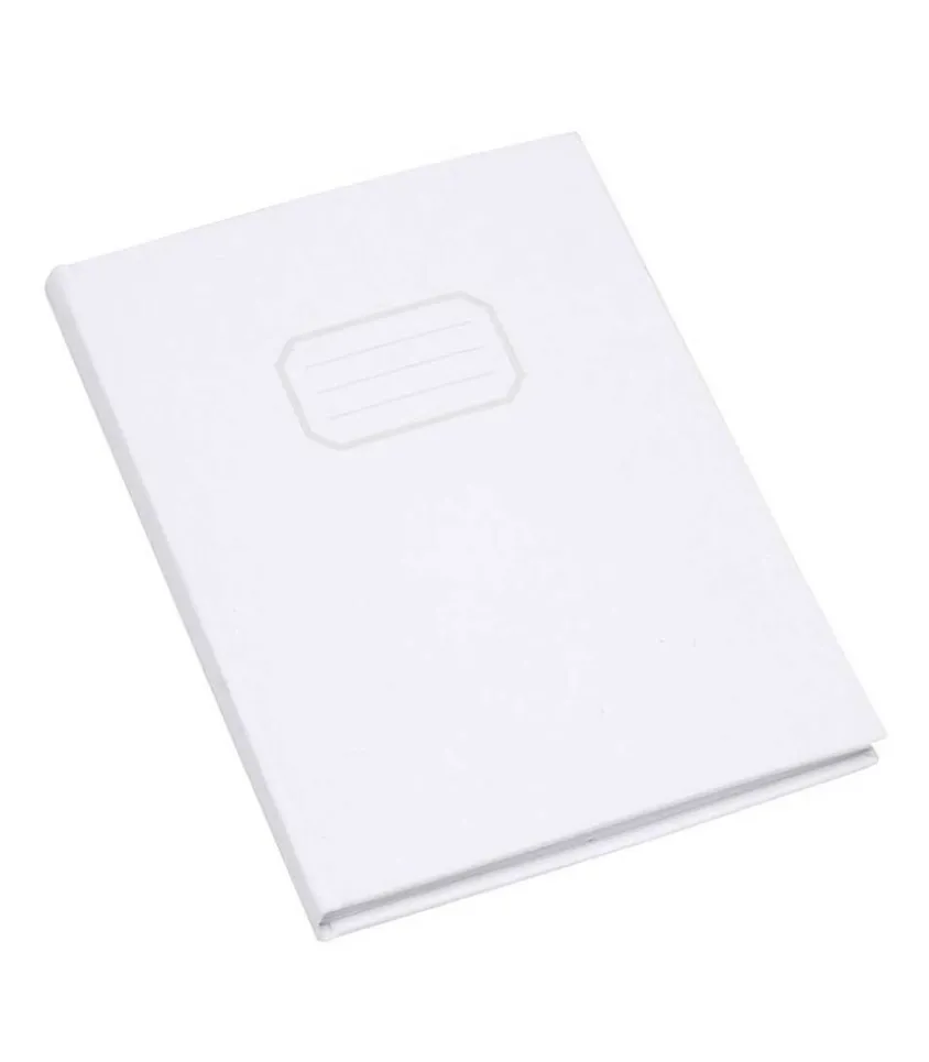 Cahier D'Ecriture Blanc En Toile De Coton