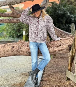 Cardigan Romane Burgundy