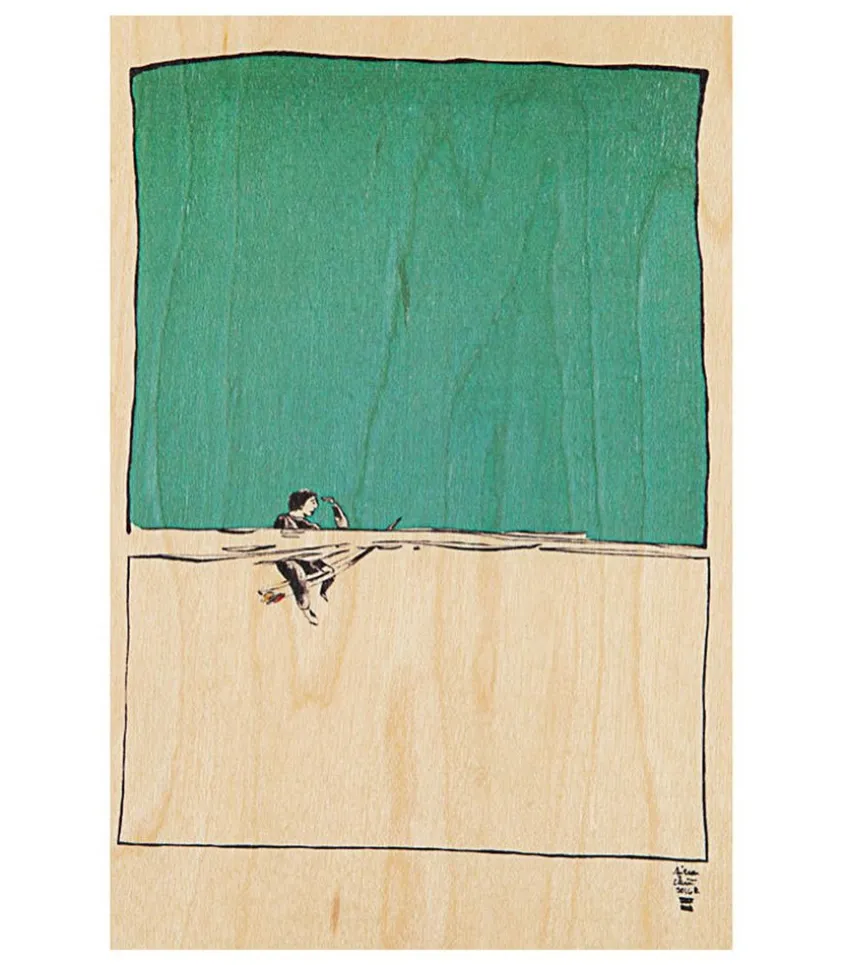 Carte Postale En Bois Ride Wait