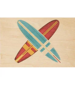 Carte Postale En Bois Travel Surf