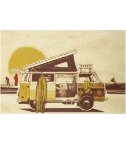 Carte Postale En Bois Voyage Sleep In Your Van