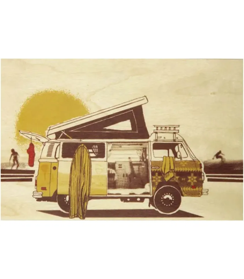 Carte Postale En Bois Voyage Sleep In Your Van