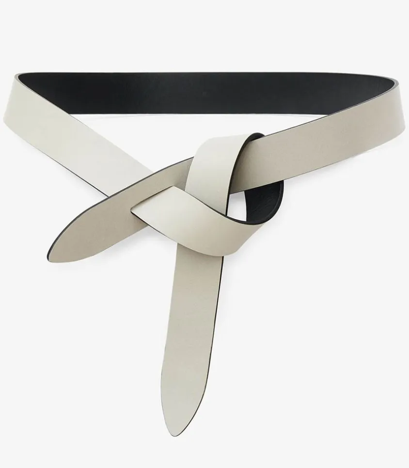 Ceinture Lecce En Cuir Reversible Craie/Noir