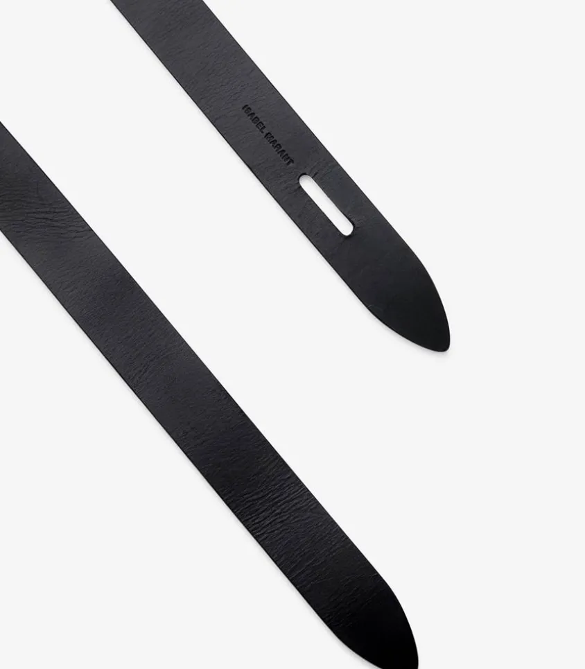 Ceinture Lecce En Cuir Reversible Craie/Noir