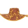 Chapeau Frayed Floppy Peach Yellow Paisley