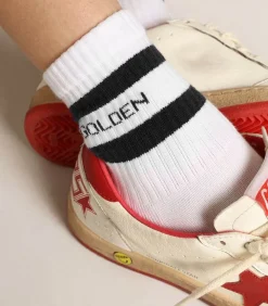 Chaussettes Hautes A Rayures Blanc/Noir