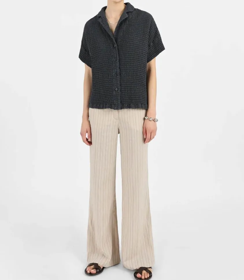 Chemise A Manches Courtes Laguna Anthracite