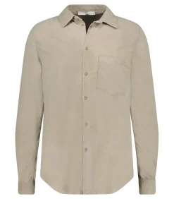 Chemise Homme Avec Pochette Taupe Grey