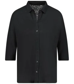 Chemise Manches 3/4 Noir