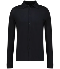 Chemise Manches Longues Homme Coton Et Cachemire Noir