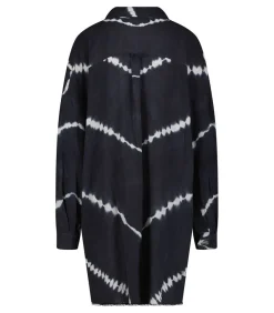 Chemise Oversize Mykonos Tie & Dye Black Navy