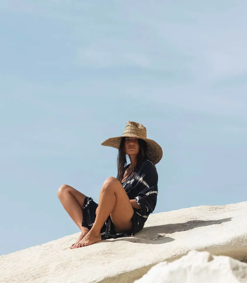 Chemise Oversize Mykonos Tie & Dye Black Navy