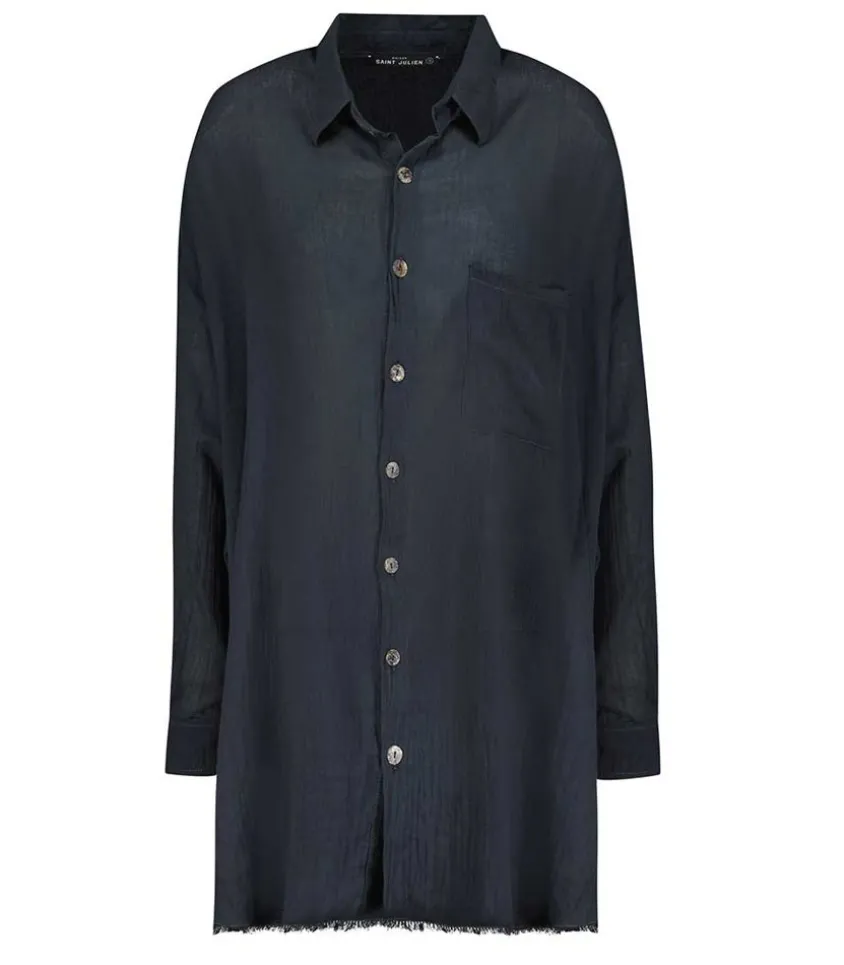 Chemise Oversize Mykonos Bleu Nuit
