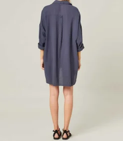 Chemise Oversize Mykonos Bleu Nuit