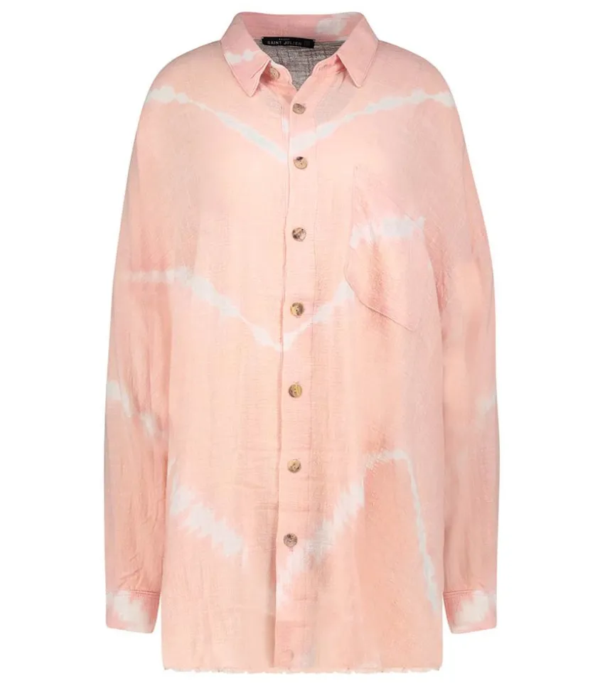 Chemise Oversize Mykonos Tie & Dye Powder Pink