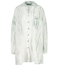 Chemise Oversize Mykonos Tie & Dye Water Green