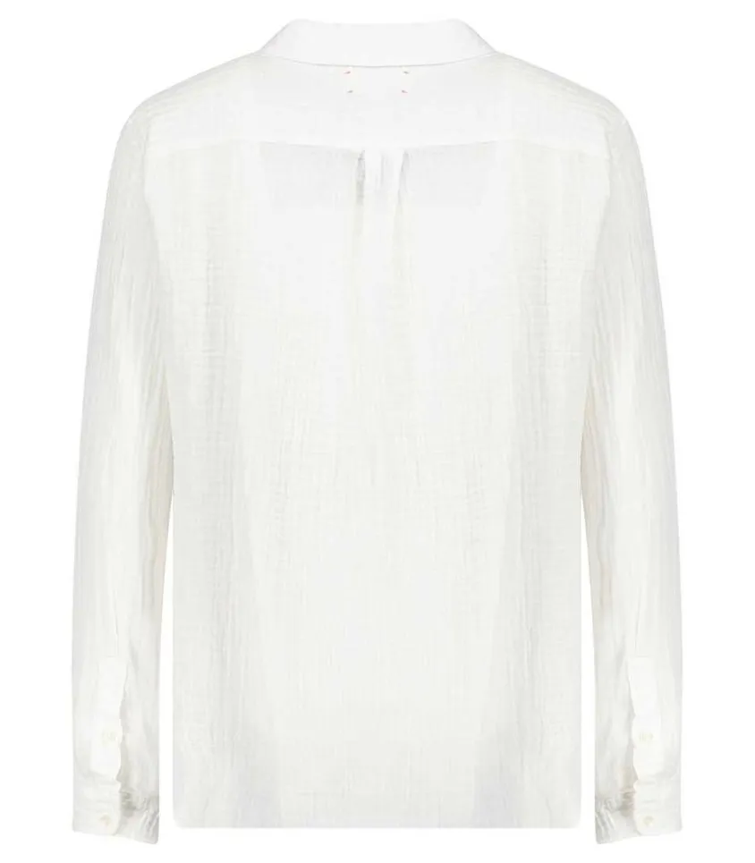 Chemise Scout En Gaze De Coton White