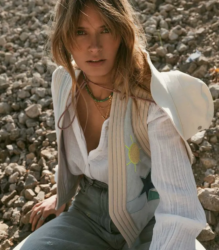 Chemise Scout En Gaze De Coton White