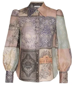 Chemisier Lyrical Book Print Book Cover Patch