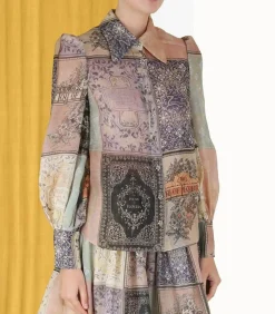 Chemisier Lyrical Book Print Book Cover Patch